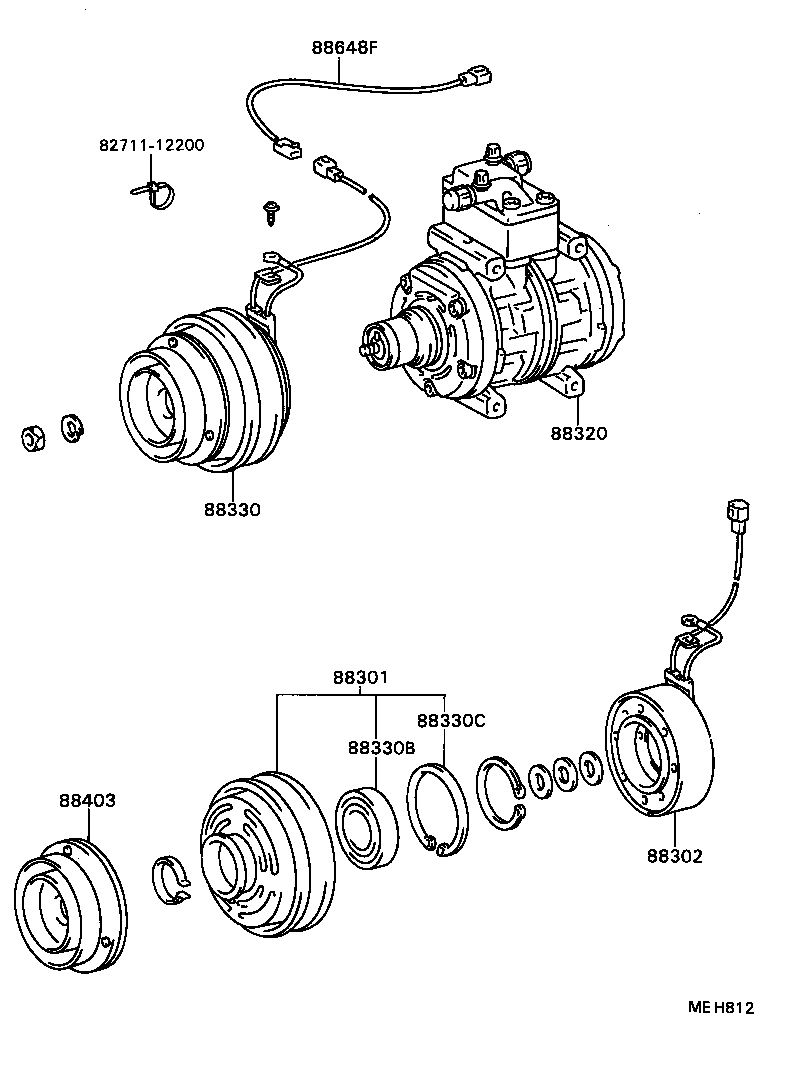 88433-25010 BRACKET, COMPRESSOR MOUNTING, NO.5 product image