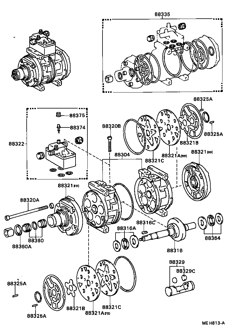 88433-25010 BRACKET, COMPRESSOR MOUNTING, NO.5 product image