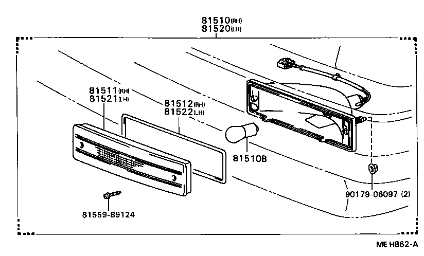 81512-32050 GASKET, FRONT TURN SIGNAL LAMP LENS, RH product image