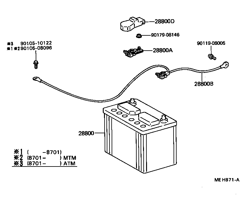 82123-32061 CABLE, BATTERY TO GROUND product image