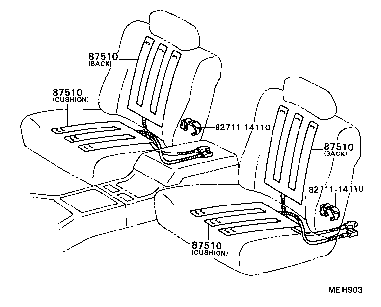 87510-32080 HEATER ASSY, SEAT product image