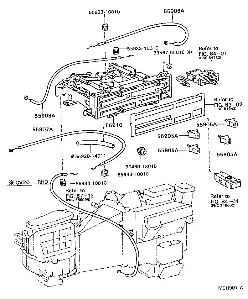 55084-32070 DUCT, AIR, SIDE NO.1 RH product image