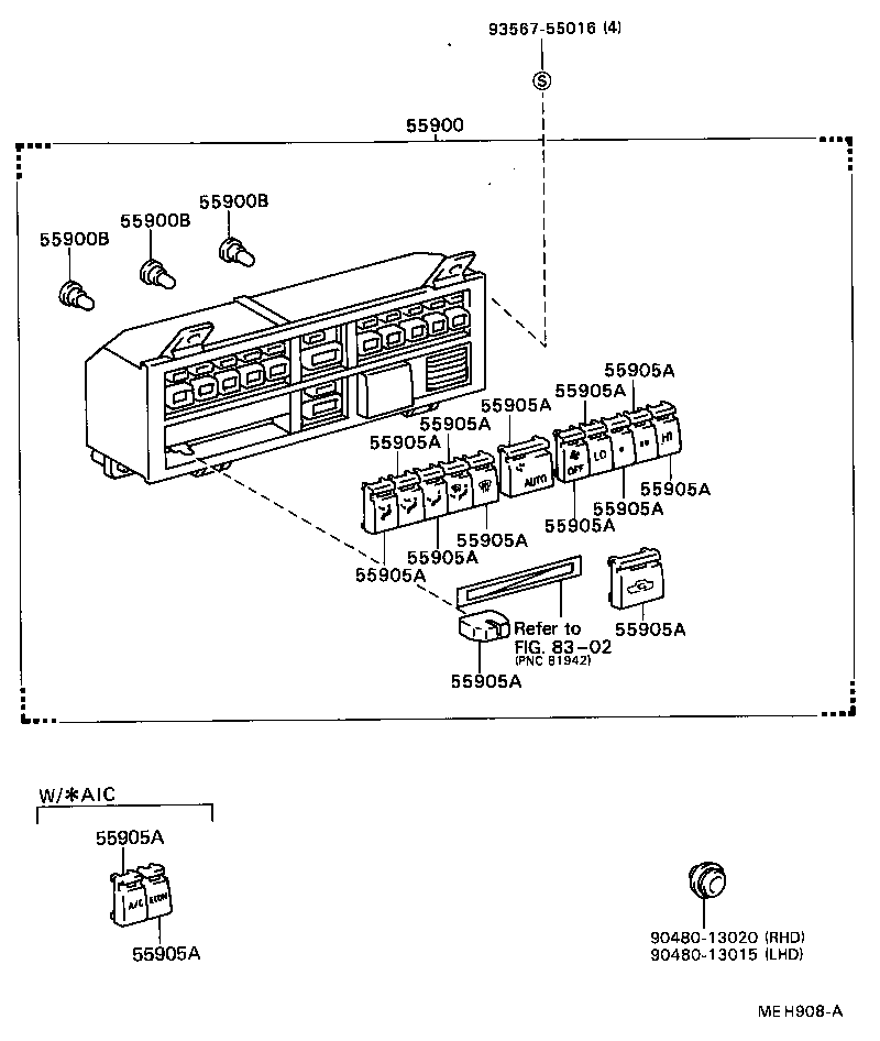 55084-32070 DUCT, AIR, SIDE NO.1 RH product image