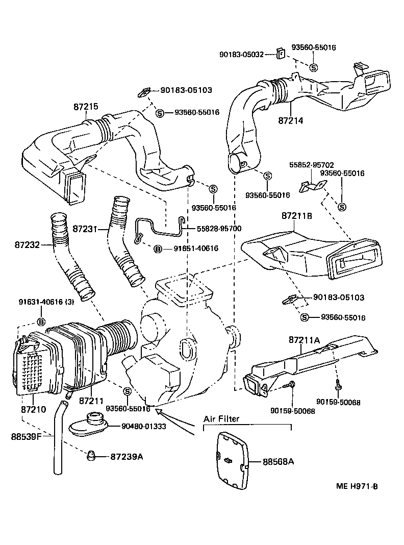 55847-27010 DUCT, HEATER TO REGISTER, NO.5 product image