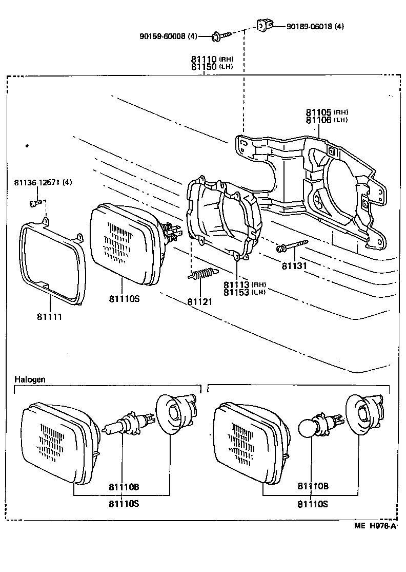 81150-95729 HEADLAMP ASSY, LH product image