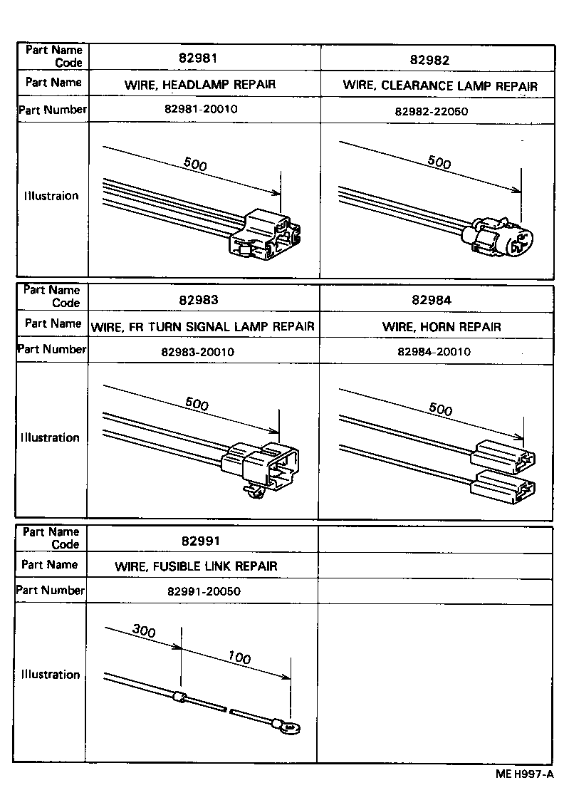 82151-32600 WIRE, FRONT DOOR, RH product image