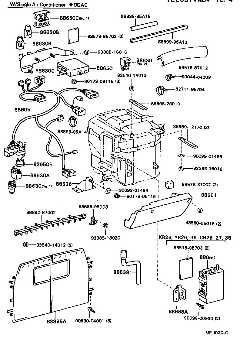 88605-95D09 HARNESS SUB-ASSY, COOLER WIRING, NO.1 product image