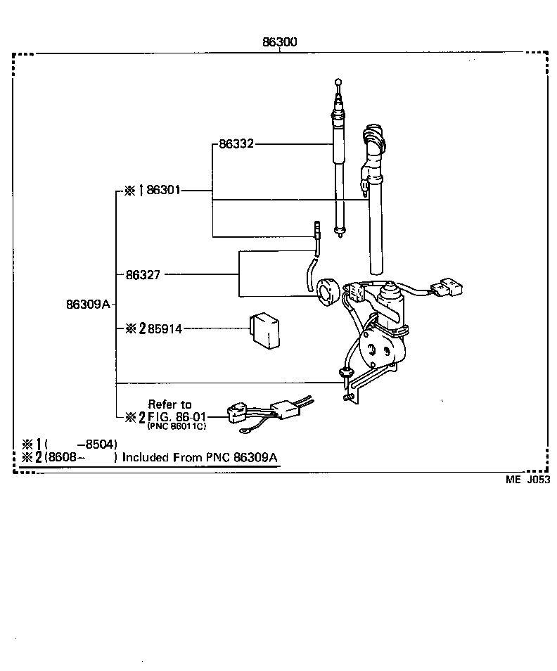 86101-22080 CORD SUB-ASSY, ANTENNA product image