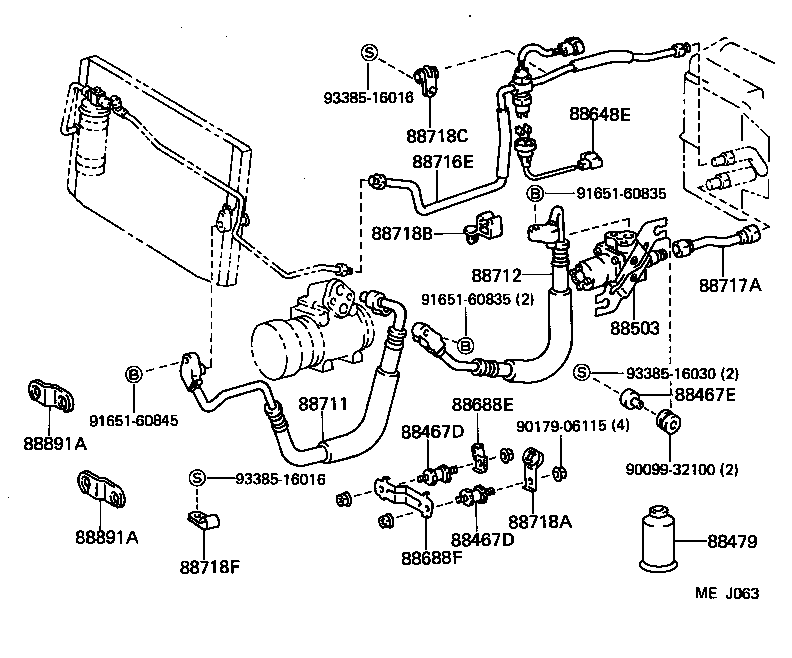 88716-22480 PIPE, COOLER REFRIGERANT LIQUID, A product image