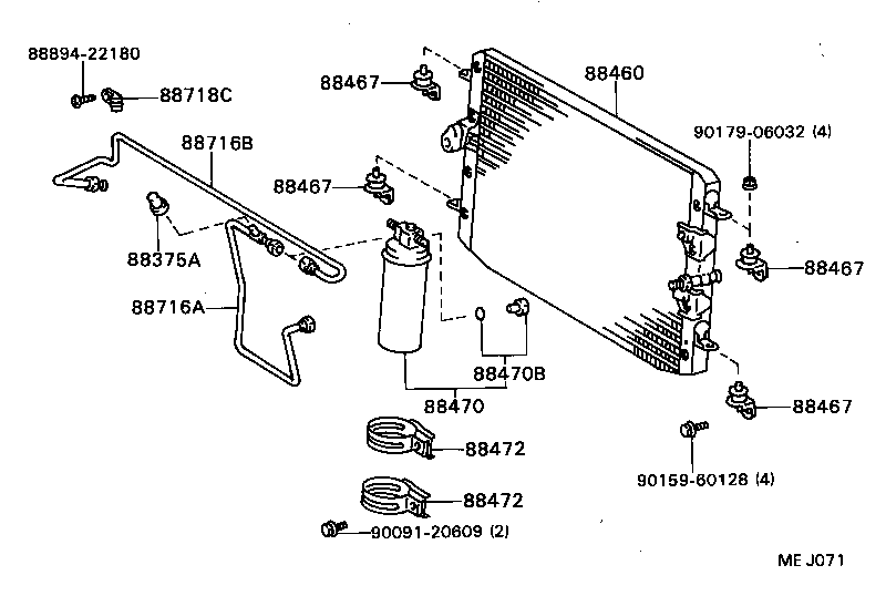 88470-22010 RECEIVER & DRYER ASSY, COOLER product image
