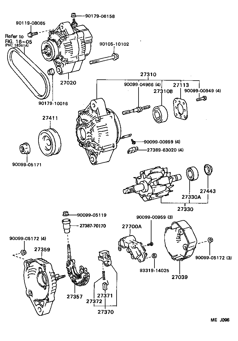 27312-72120 PLATE, BEARING RETAINER, ALTERNATOR product image