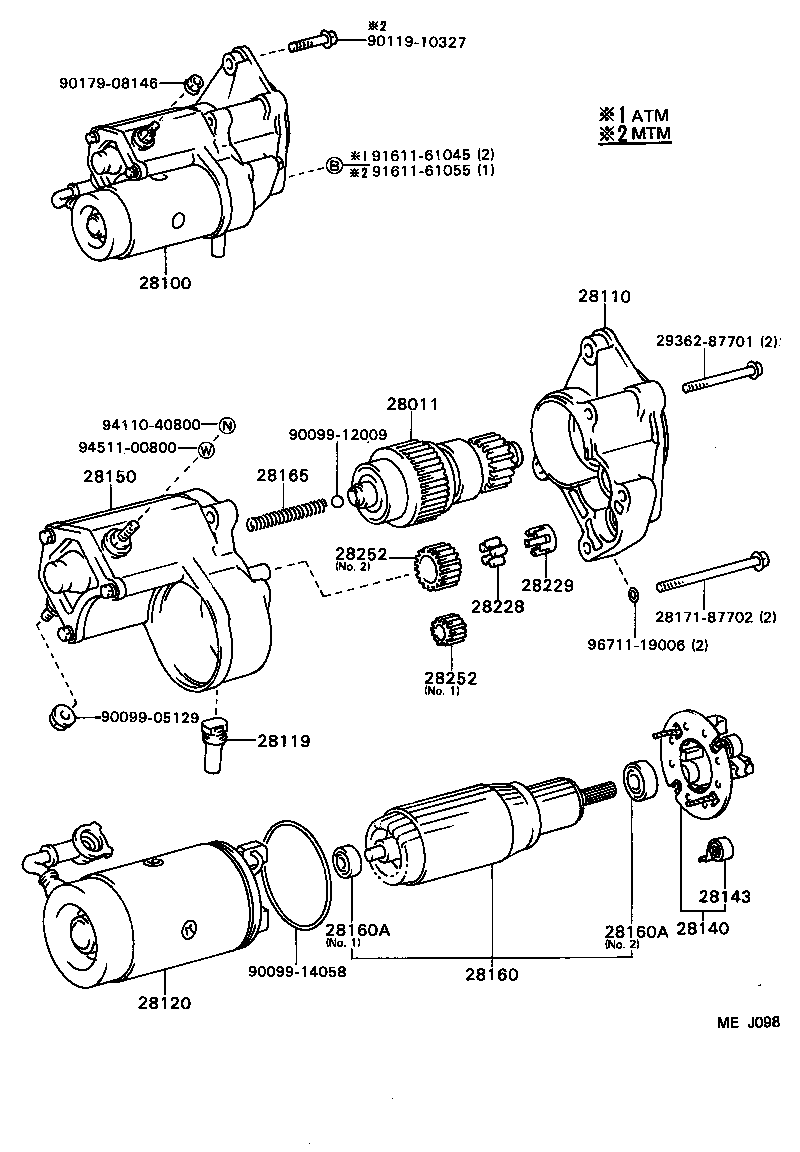 28100-10040 STARTER ASSY product image