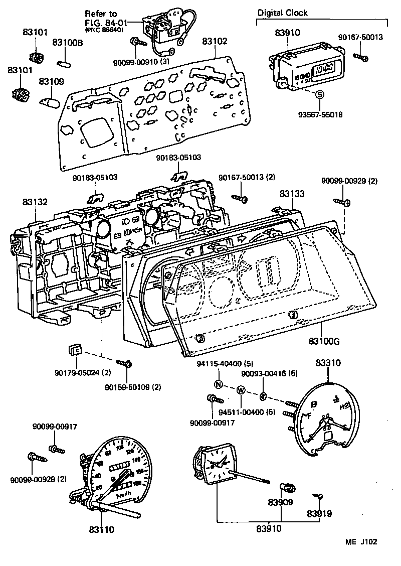 83132-10690 CASE, COMBINATION METER product image