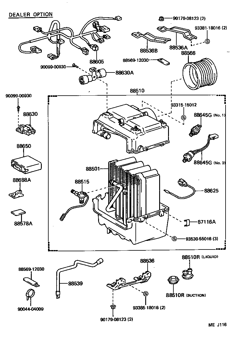 88536-95404 BRACKET, COOLING UNIT, NO.2 product image