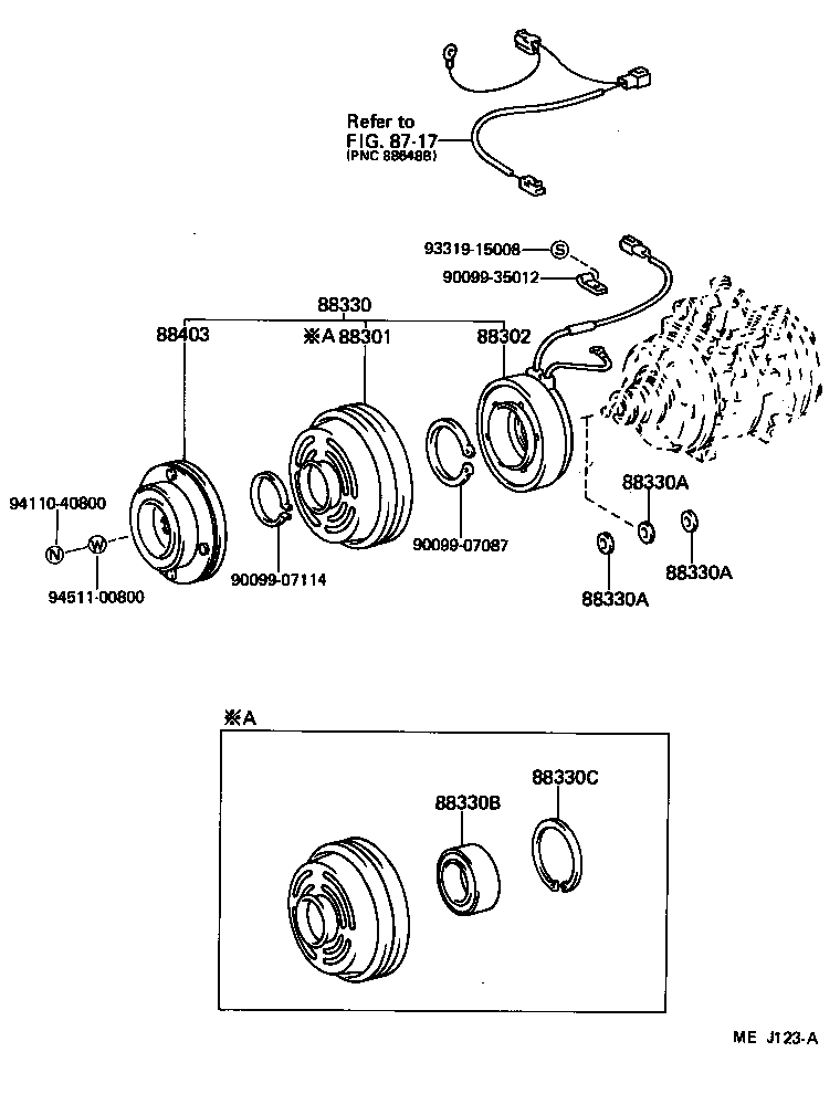 88437-60260 BRACKET, COMPRESSOR MOUNTING, NO.7 product image