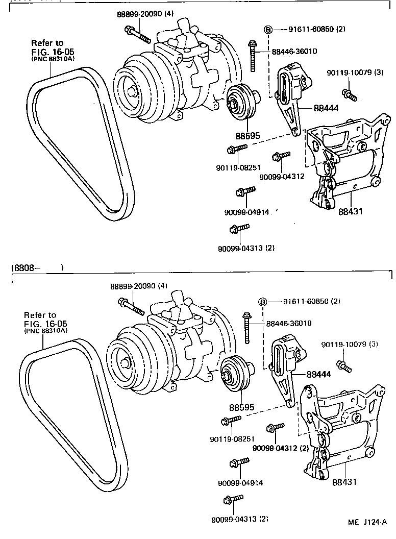 88437-60260 BRACKET, COMPRESSOR MOUNTING, NO.7 product image