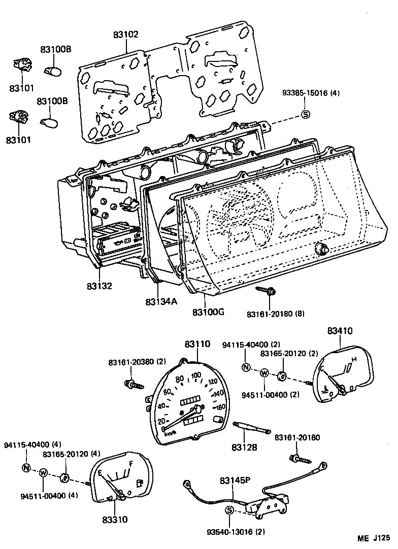 83247-90K00 PLATE SUB-ASSY, COMBINATION METER CIRCUIT, NO.1 product image
