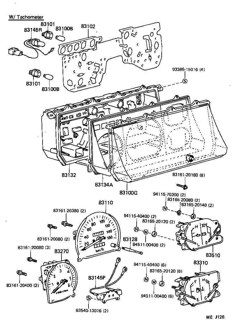 83132-90K02 CASE, COMBINATION METER product image