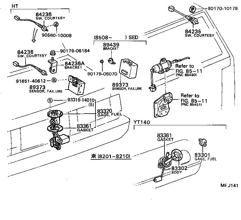 83320-29445 GAGE ASSY, FUEL SENDER product image