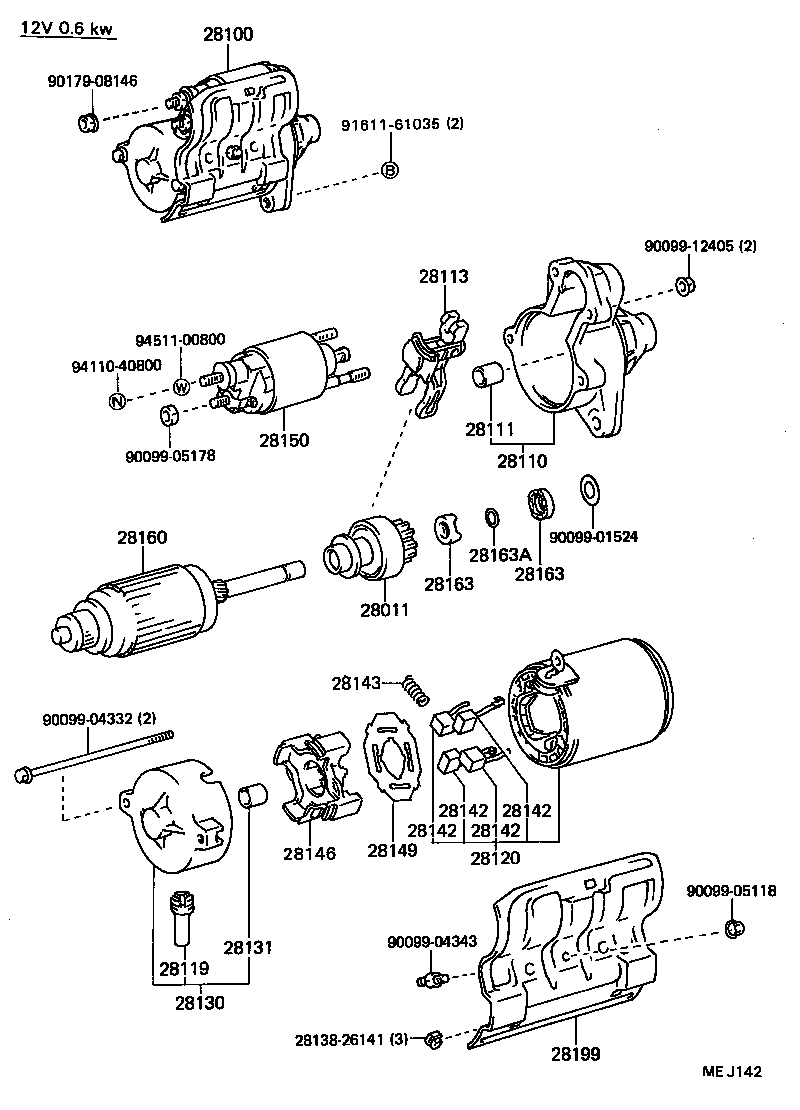 28100-27020 STARTER ASSY product image