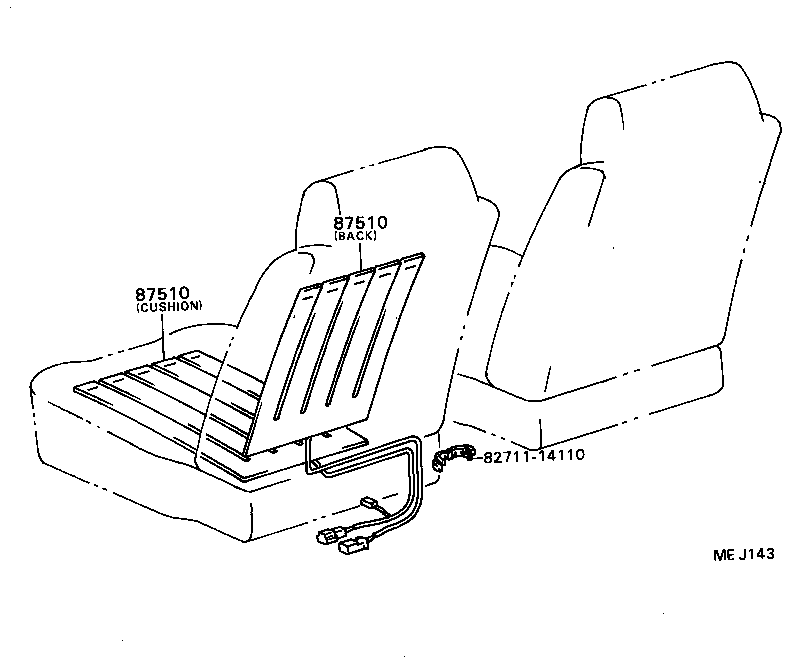 87510-20140 HEATER ASSY, SEAT product image