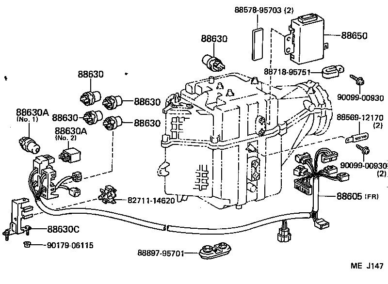 88605-95730 HARNESS SUB-ASSY, COOLER WIRING, NO.1 product image