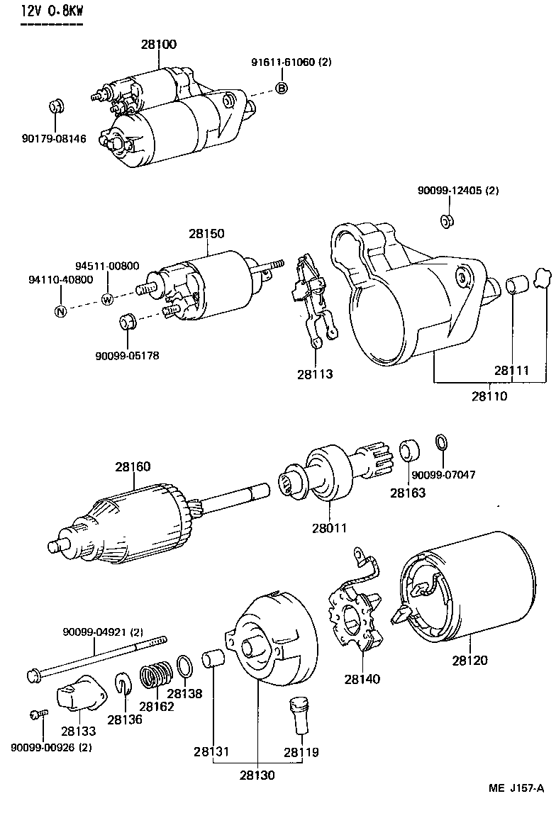 28100-10040 STARTER ASSY product image