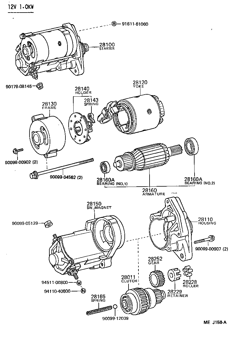 28100-10040 STARTER ASSY product image