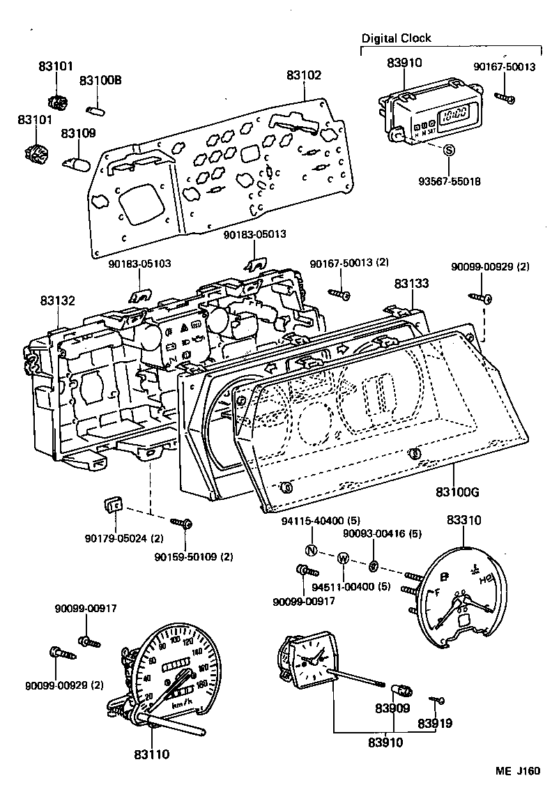 83132-10570 CASE, COMBINATION METER product image