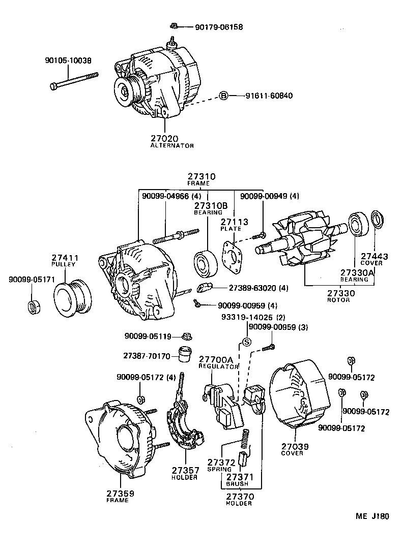 27330-01012 ROTOR ASSY, ALTERNATOR product image
