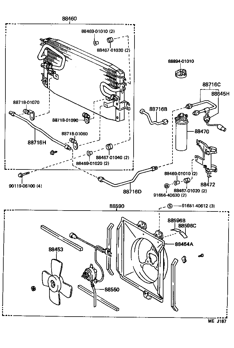 88453-01011 FAN, COOLING (FOR CONDENSER) product image