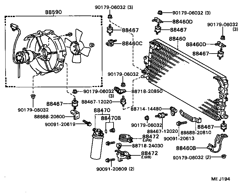 88688-20830 BRACKET, COOLER CONDENSER, NO.1 product image