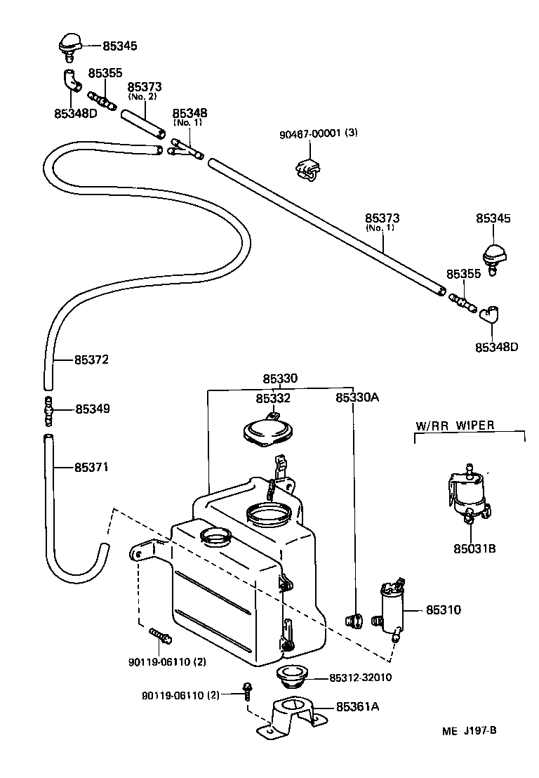 85035-10180 NOZZLE, WINDSHIELD WASHER product image
