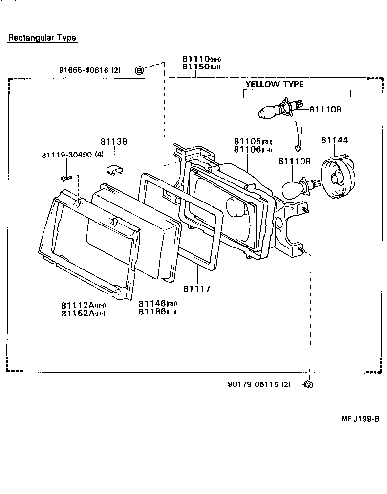 04817-20030 HEADLAMP KIT, W/O SEALED BEAM, RH product image