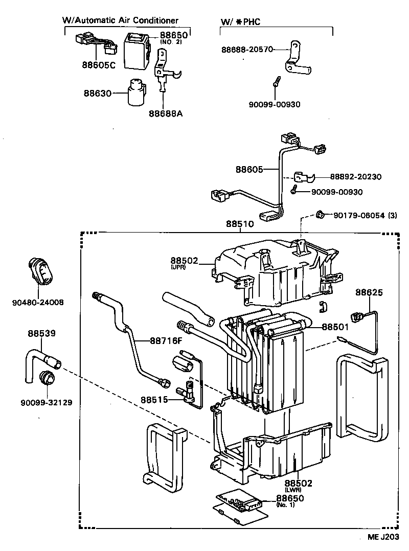 88605-20680 HARNESS SUB-ASSY, COOLER WIRING, NO.1 product image