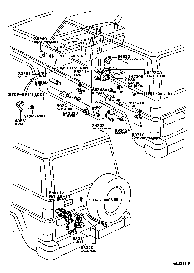 89559-60050 BRACKET, EMISSION COMPUTER, NO.2 product image