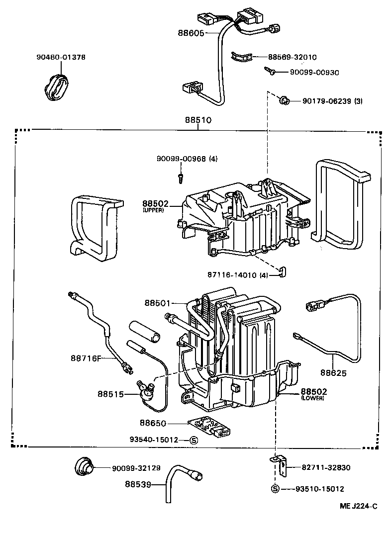 88605-32480 HARNESS SUB-ASSY, COOLER WIRING, NO.1 product image
