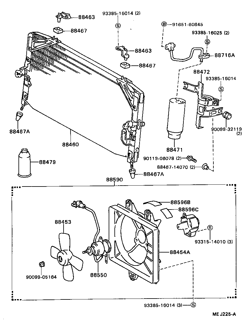 88460-32070 CONDENSER ASSY, COOLER product image