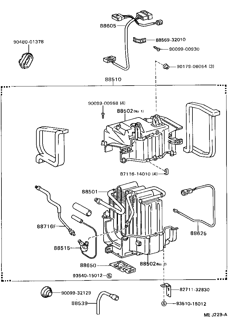 88529-22110 HOSE, COOLER UNIT DRAIN, NO.1 product image