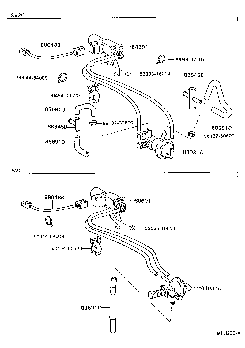 88689-20170 HOSE, VACUUM (FOR IDLE UP DIVICE), NO.2 product image
