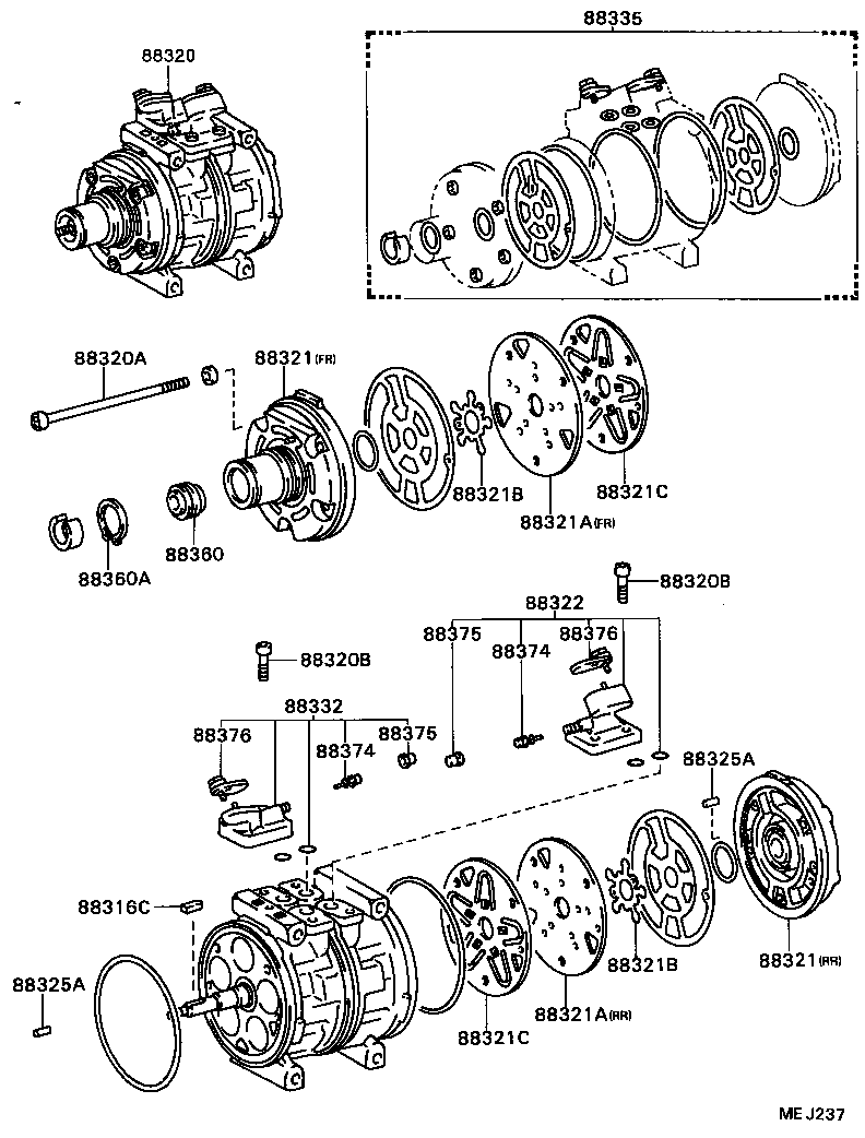 88411-36090 STATOR SUB-ASSY, MAGNET CLUTCH product image