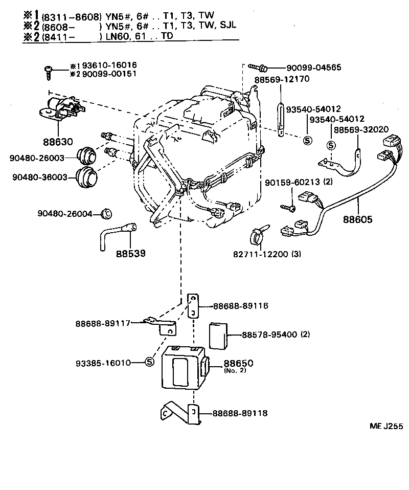88605-89136 HARNESS SUB-ASSY, COOLER WIRING, NO.1 product image