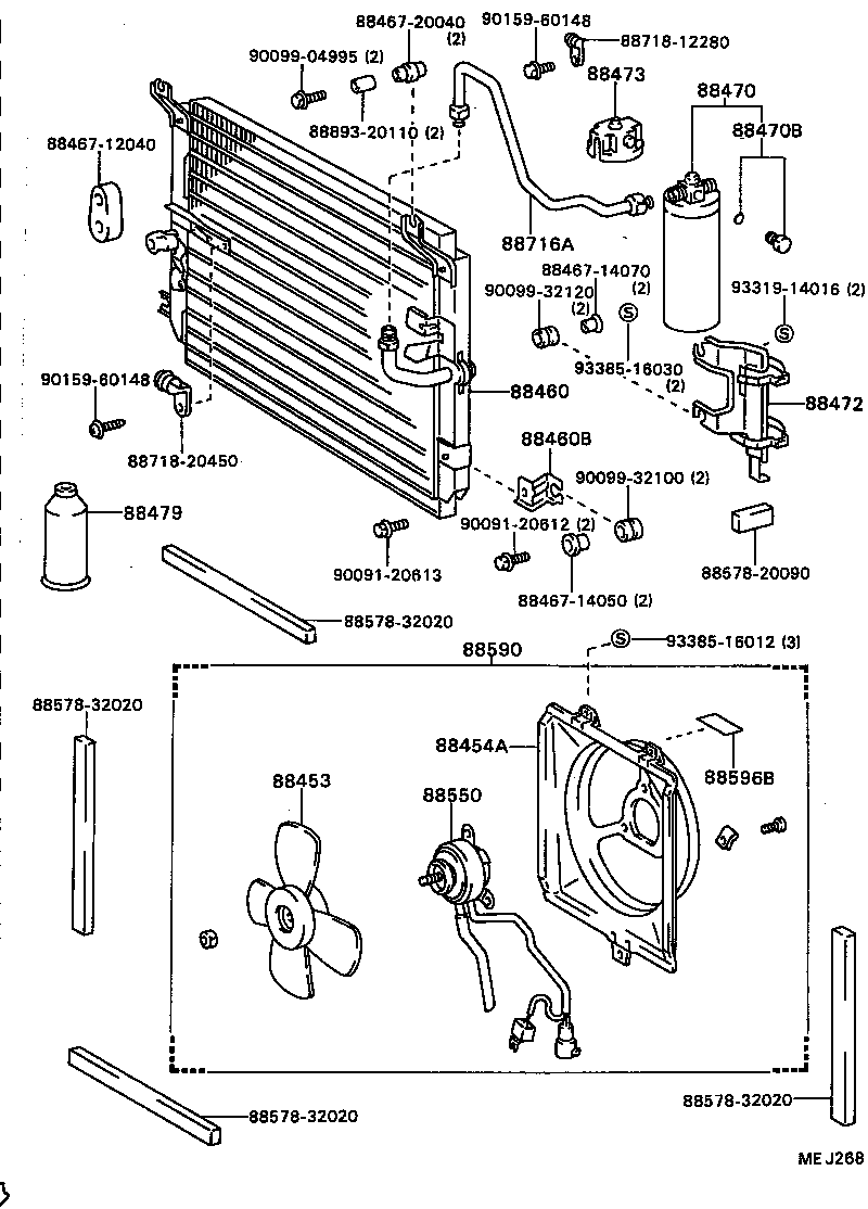 88688-20700 BRACKET, COOLER CONDENSER, NO.1 product image