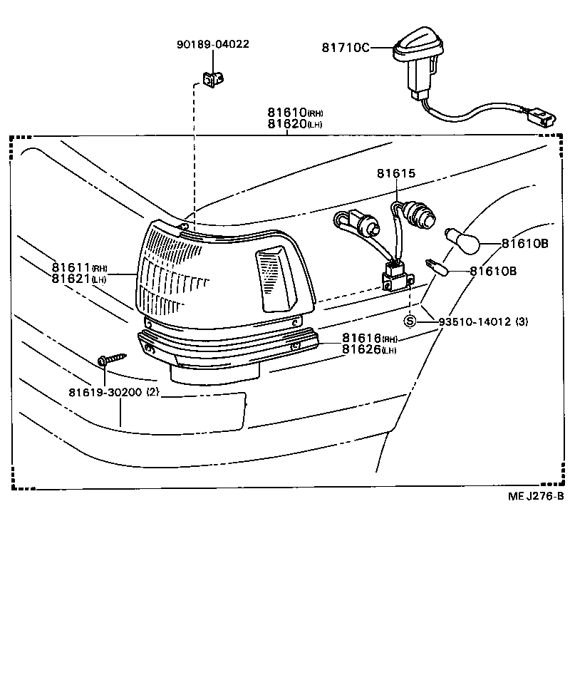 81615-32090 SOCKET AND WIRE, CLEARANCE LAMP product image