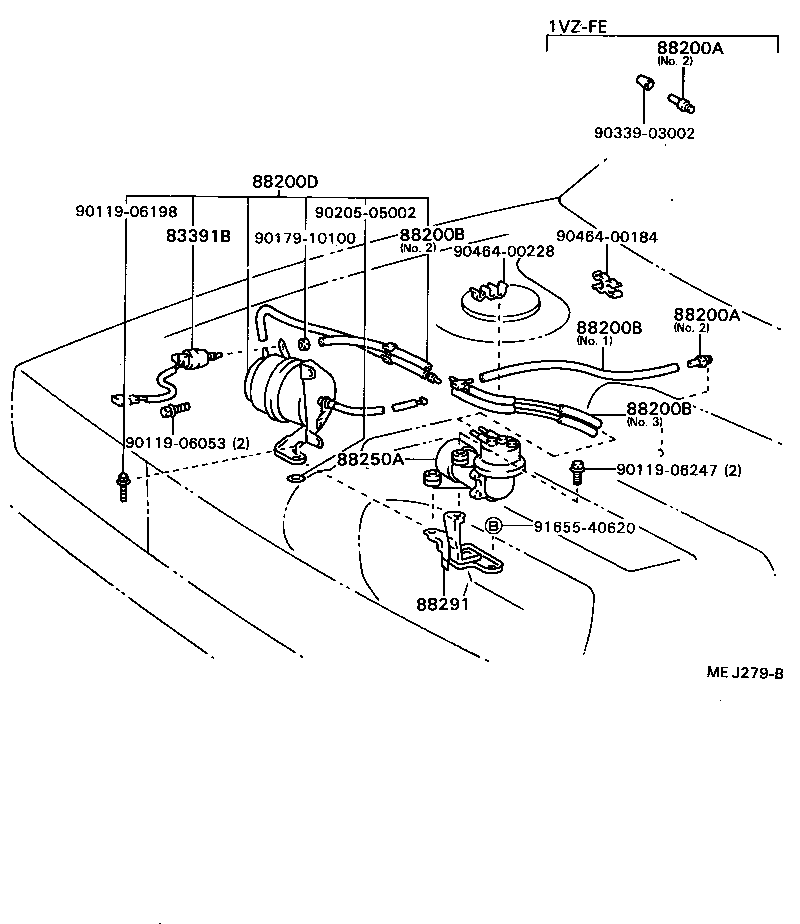88283-32020 HOSE, CRUISE CONTROL VACUUM product image