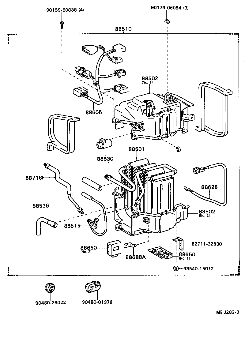 88510-32270 UNIT ASSY, COOLER product image