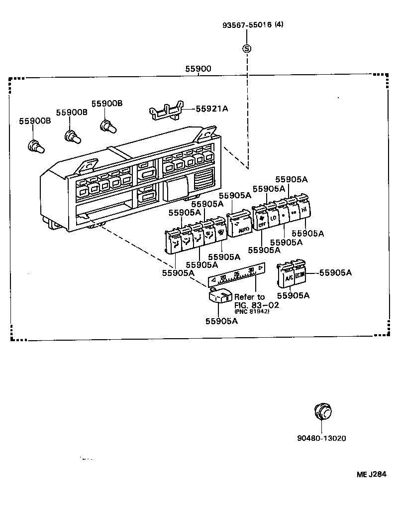 55084-32040 DUCT, AIR, SIDE NO.1 RH product image