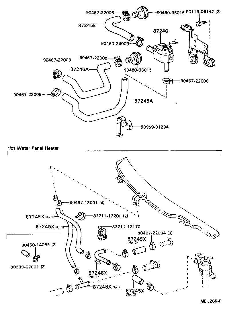 87245-32200 HOSE, HEATER WATER, INLET A product image