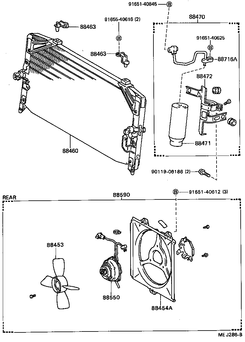 88460-32080 CONDENSER ASSY, COOLER product image