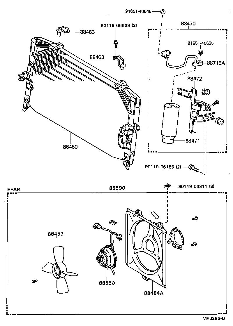 16370-64021 BLOWER ASSY, W/SHROUD product image